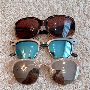 Stylish Sunglasses Trio - Brown, Blue, and Beige